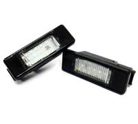DEMULAX 2x Luz LED for matrícula de color blanco, for C2 C4 C5 C6 C8 Dispatch Jumpy 106 307 308 406 407 607 807 Expert RCZ Luz de matrícula