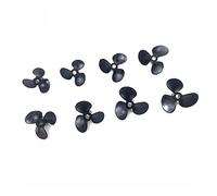 DEMULAX 4 Pares de hélices de 3 aspas sumergidas hacia adelante Paleta inversa for Barco Marino RC Accesorios de Fibra de Vidrio de Nailon Agujero del Eje 4mm Hélice de Barco RC(4pair 28mm Propeller)