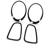 DEMULAX 4 Uds. Protector de biseles repuesto para faros traseros traseros, color negro brillante, para Mini R56 R57 R58 R59 S Jcw 2007 a 2015 Decoración de faros de coche