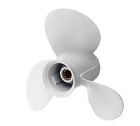 DEMULAX 9 7/8 X 11 1/4 664-45947-01-EL Hélice fueraborda de aleación de Aluminio for Barco, for, 20-30HP, Blanco, 10 Dientes estriados, 3 Cuchillas Hélice fueraborda para Barco