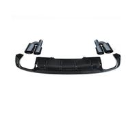 DEMULAX Alerón de Labios for difusor de Parachoques Trasero de Coche, for, A5 for Hatchback 2 Puertas 2017-2019 Alerón de Labios Trasero de Coche PP Alerón de Techo Trasero(Black (with Tips))