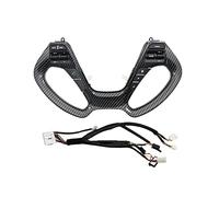 DEMULAX Botones del Volante Control de Crucero Reproductor navegación Accesorios for el automóvil, for Kia, K3 K3S Interruptor del Volante(Carbon Fiber-Heating)