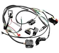 DEMULAX Caja de bobina de encendido de motocicleta, arnés de cableado eléctrico de motor completo, para Spark Ac Cdi Dirt Bike 150-250Cc Bobina de alta tensión