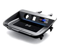 DEMULAX Cargador inalámbrico for automóvil de 15 W, for Toyota, for RAV4, estaciones carga rápida QC 3.0 2019-2021, 2 puertos USB, almohadilla inalámbrica 36 Centro de carga portátil para coche