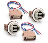 DEMULAX Conector y toma de luz trasera de señal de giro con arnés de cableado, for Ford, Lincoln y Mercury, 2003-2019, 2 pares Soporte de luz trasera