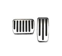 DEMULAX Embellecedor de placa de pedal de reposapiés de coche, for Tesla, modelo 3 2017 2018, cubierta de pedal de reposapiés de acelerador de coche de acero inoxidable, cubierta de pedal Cubierta par