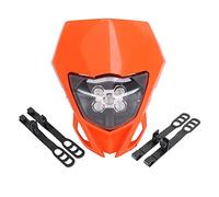 DEMULAX Faro delantero for motocicleta, faro delantero, luz EXC EXCF SX SXF XC XCF XCW XCFW 125 150 250 350 450 530 Luces para motocicletas(Orange)