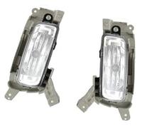 DEMULAX Faros LED DRL for Kia Sorento 2013-2015, conjunto de faros antiniebla, luz, parachoques delantero, rejilla, señal Luces antiniebla del parachoques delantero del coc(BLACK Both Sides)