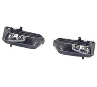 DEMULAX Faros LED DRL for VW, Golf 7 2014, luz antiniebla, parachoques delantero, rejilla, de señal, conjunto luces conducción Luces antiniebla del parachoques delantero del coc(BLACK Both Sides)