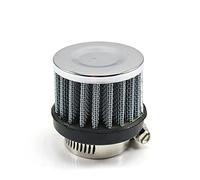 DEMULAX Filtro de aire universal for coche de 25 mm con clip, redondo, cónico, de 1 pulgada, for MINI, filtros de aire Filtro de aire para coche(SILVER)