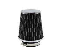 DEMULAX Filtro de aire universal for coche, entrada de aire frío de 3 pulgadas, kit de manguera de admisión de 76 mm for sobrealimentador Filtro de aire para coche(CARBON A)