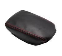 DEMULAX For, A4 2009 2010 2011 2012 2013 2014 2015 2016 cubierta de la caja del reposabrazos consola central almohadilla protección cuero microfibra Funda para reposabrazos(Black-red line)