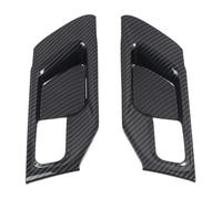 DEMULAX For Ram 1500 2019 2020 Accesorios de Coche manijas de Puerta Interior Lateral Cubierta de Taza de Cuenco embellecedor ABS Fibra de Carbono Grano 2 uds Moldura para manija de Puerta de Coche