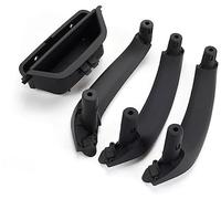 DEMULAX Guarnición del mango del coche Manija de puerta interior coche 51417250307 Lhd Rhd Panel embellecedor tracción delantero izquierdo, para Bmw, para X3, para X4 F25 F26(BLACK Lhd 4pcs Black)