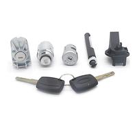 DEMULAX Juego de cerradura completo, puerta con interruptor encendido, for Ford, Focus, MK2 II 2004-2012 Kit de reparación de cilindros de cerradura de pue(Lock Set)