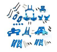 DEMULAX Kit de bloque ruedas, bloques dirección, brazo suspensión, for Traxxas, for coche LaTrax Teton 1/18 RC Enlace del brazo de suspensión del coche Rc(Blue)