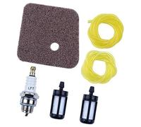 DEMULAX Kit de bujías y Filtro de Aire for Manguera de Combustible y desbrozadora STIHL FS38, FS45, FS46, FS55, KM55 y FS85. Bujía para máquinas de césped