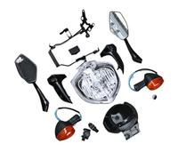 DEMULAX Kit de carcasa de conjunto de faro delantero for motocicleta, for, FZ6, FZ6N, FZ 6N, FZ6-N 2004, 2005, 2006 Luces para motocicletas