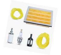 DEMULAX Kit de filtro de aire, bujía y manguera de combustible for motosierra Husqvarna 261, 262, 268, 272 y 394. Bujía para cortacésped