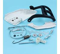 DEMULAX Kit de tornillos de ajuste de palanca de resorte de banda protectora de manija de freno de cadena, for motosierra STIHL, MS170 MS180 017 018 Protector de seguridad para motosierra