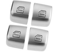 DEMULAX Llave interruptor elevalunas Interruptor de ventana, tapas botones reparación maestra automática, control elevación ventanas puerta coche, para Clase C W205 C200 Glc W253(BLACK 4piece)