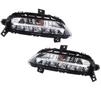 DEMULAX Luz antiniebla trasera, para Porsche, para Panamera, para 2010 2011 2012 2013, parachoques delantero de coche, circulación diurna Lámpara reflectora de advertencia de parachoques(BLACK 1 Pair)