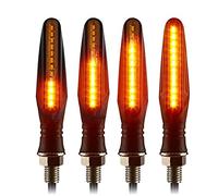 DEMULAX Luz de señal de giro for motocicleta relé incorporado 335SMD indicador de señales de giro luz intermitente del Motor perno M10 Indicador de motocicleta(4PCS)