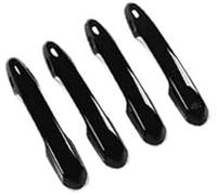 DEMULAX Manija de puerta exterior coche, para Toyota, Land, Cruiser 300 2021-2023 Manijas exteriores Decoración Lc300 Accesorios mejorados Cromo Ajuste exterior automático(Black 4 Hole)