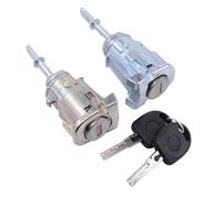 DEMULAX Par de cilindros de cerradura de puerta delantera, for VW, Bora, Golf, Lupo, POLO, Fabia, cilindro de cerradura de seguridad de puerta lateral izquierda del pasajero y derecho del conductor co