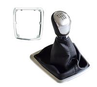 DEMULAX para Ford, para Focus, 2 MK2 FL C- para MAX 06-11 MK3 para MK4 | para Galaxy MT Pomo de cambio de marchas de 5/6 velocidades, funda de cuero for palanca de cambios