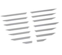 DEMULAX Para Peugeot 2008 2020-2021, rejilla de lámpara antiniebla, marco de parachoques delantero, parrilla inferior, luz antiniebla, cubierta tipo ceja embellecedora, accesorios (Model a)