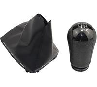 DEMULAX Perilla de Cambio de Marchas, Palanca de Cambios Manual de 5/6 velocidades, for Ford, Focus, C-MAX 2003, 2004, 2005 y 2006 (tamaño: 6 velocidades, Negro) Pomo de Palanca de Cambios para Coche