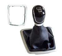 DEMULAX Pomo de cambio de marchas manual de 5 y 6 velocidades, funda | protectora for palanca de cambios, para Ford, para Focus, 2 MK2 FL C- para MAX 2006-2011 MK3 para MK4 MK7 para Galaxy