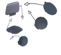 DEMULAX Tapa de la cubierta del gancho remolque parachoques delantero, Color sin pintar, for Jaguar, XF XFL XJL XE XEL F-PACE Cubierta del gancho de remolque del parachoques tr(12-15 year XF)