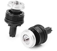 DEMULAX Tornillos de ajuste de la tapa de los tornillos de la cubierta del amortiguador de horquilla delantera de 41 mm, CNC, color negro, for motocicleta YZF R3 R25 Tapón de horquilla para motociclet