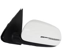 DEMULAX Unidad de espejo lateral exterior Espejos exteriores de coche adaptados a, para Kia, para lámparas señalización cinta térmica Electric Plus Te 2011-2014(BLACK Left White Passenger Side)