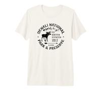 Denali National Park Alaska AK USA - Recuerdo de Alce Camiseta Premium