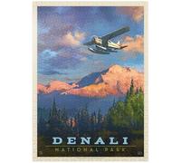 Denali National Park: Back Country, póster vintage, rompecabezas de 1000 piezas premium para adultos