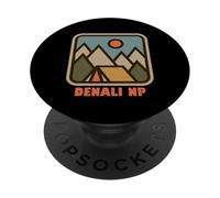Denali National Park Nature Backpacking Vacation Souvenir PopSockets PopGrip Adhesivo