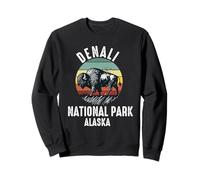 Denali National Park Souvenir Alaska Retro para Hombres, Mujeres y niños Sudadera
