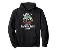 Denali National Park Souvenir Alaska Retro para Hombres, Mujeres y niños Sudadera con Capucha