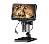 Denash 1000X Microscopio Digital de Aumento con Cámara de 1080p, Pantalla HD de 4.3 Pulgadas, Tarjeta TF de 32 GB, Luces LED, Vista de PC, para Monedas, Sello, Inspección de Joyas,