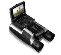 Denash 12x32 Binoculares con Cámara, Pantalla LCD de 2.4 ", Binoculares de Vista Grande de 48MP para Adultos, 8X Grabador de Video Zoom Digital para Viajes de Observación de Aves