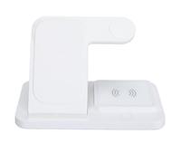 Denash 4 en Cargador Inalámbrico de Cargador Plegable Ajustable para el Oyente Telefónico con la Interfaz USB. (White)