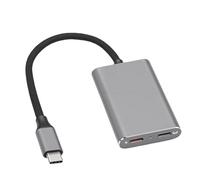 Denash Adaptador de Gafas USB C a AR Hub USB C AR Dongle con Carga 2x4K 60Hz PD 100W para Gafas XREAL RayNeo Steam Deck ROG Ally Smartphones