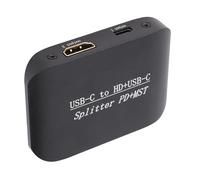 Denash Adaptador HD y Tipo C, Adaptador Multimedia HD de Hierro 4K 60Hz a HD, Admite la Carga de PD, para PC Portátil, Admite la Misma Pantalla, Diferente Pantalla