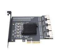 Denash Adaptador PCIE a 4 Puertos Mini SAS SFF 8087, Tarjeta de Expansión PCIE 3.0 X4 con Soporte Serial ATA 3.0 de 16 Puertos, para 10 11 2003 y