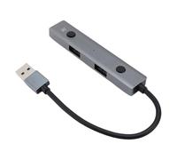 Denash AI USB Hub, Voice Control Chatgpt/Deepseek, Aleación de Aluminio 4 Puertos con Traducción en Tiempo Real para Portátiles, Tableta