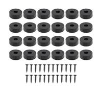 Denash Almohadilla de Altavoces de 24 Piezas, Feets Aislantes Aislados de Amortiguadores de Caucho para Platillos Giratorios Subwoofers Reproductor de DVD de CD, con Tornillos, para