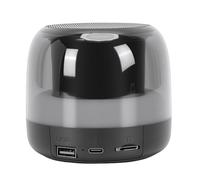 Denash Altavoz Bluetooth, Altavoz Inalámbrico Portátil con Luz RGB y Emparejamiento Estéreo Inalámbrico Verdadero, Sonido Fuerte de 5 W para Uso en Interiores y Exteriores (Black)